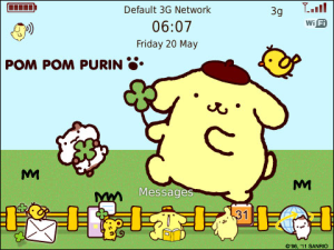 Pom Pom Purin in the garden